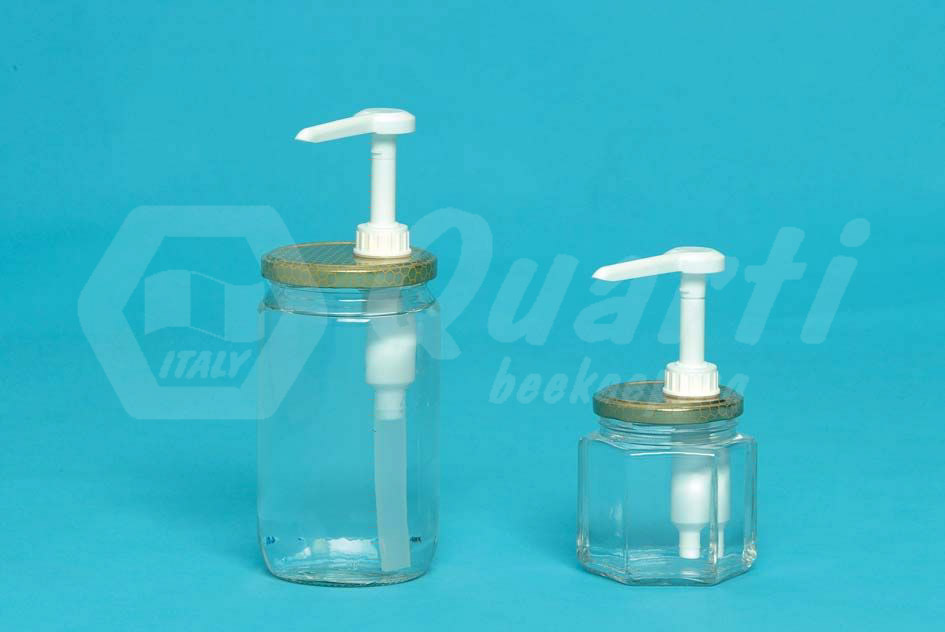 contenitore per miele con tappo in plastica contenitore per lo zucchero contenitore per lo sciroppo distributore di sciroppo in vetro Yesland Set di 4 dispenser per miele 